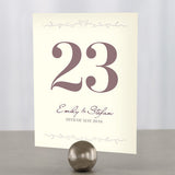 Equestrian Love Table Number Numbers 1-12 Black
