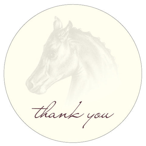 Equestrian Love Large Sticker Black