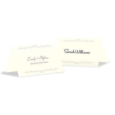 Equestrian Love Place Card With Fold Black