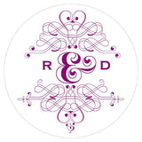 Fanciful Monogram Small Sticker Lavender