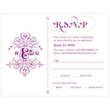 Fanciful Monogram RSVP Lavender