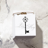 Key Monogram Favor Box Wrap Black