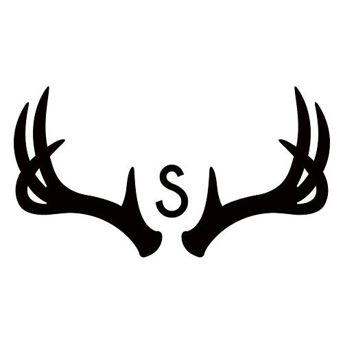 Woodland Pretty Personalized Monogram Antler Rubber Stamp