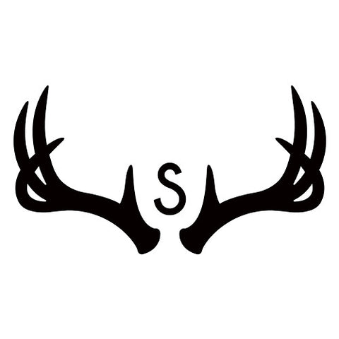 Woodland Pretty Personalized Monogram Antler Rubber Stamp