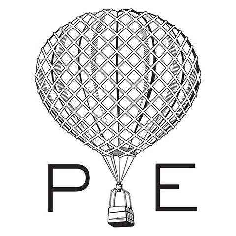 Vintage Travel Monogram Hot Air Balloon Personalized Rubber Stamp