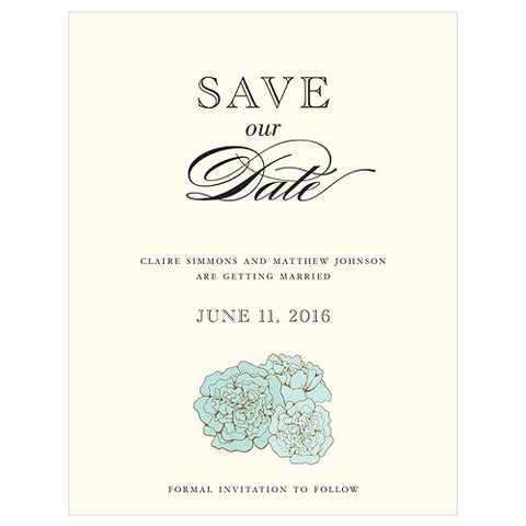 Burlap Chic Save The Date Card