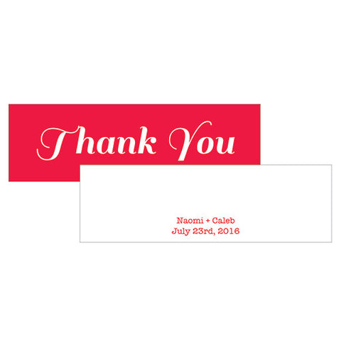 Candy Colorful Rectangular Favor Tag Red