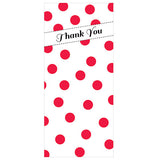 Retro Vintage Dots Cello Favor Bag Inserts Red