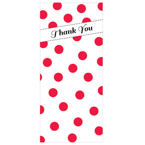 Retro Vintage Dots Cello Favor Bag Inserts Red