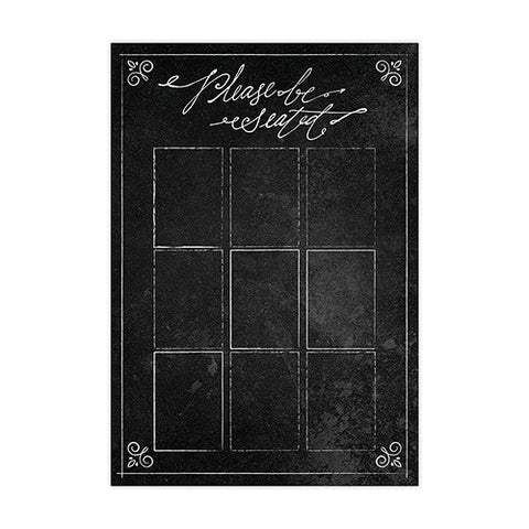 Personalized Seating Chart Kit With Chalkboard Print Design