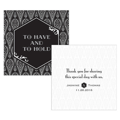Black and Gold Opulence Square Tag