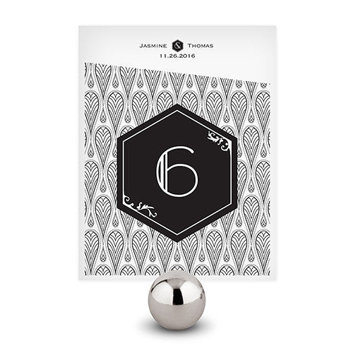 Black and Gold Opulence Table Number Numbers 1-12