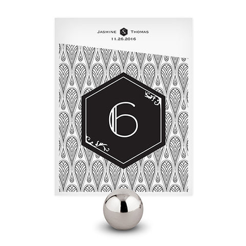 Black and Gold Opulence Table Number Numbers 1-12