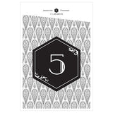 Black and Gold Opulence Large Table Number Numbers 1-12