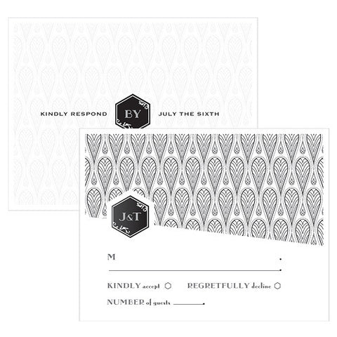 Black and Gold Opulence RSVP