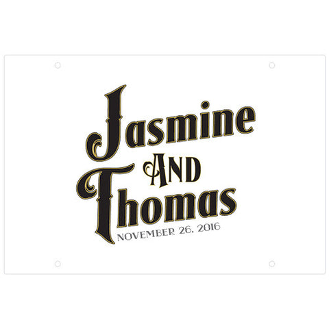 Black and Gold Opulence Large Clear Cling For Acrylic Sign