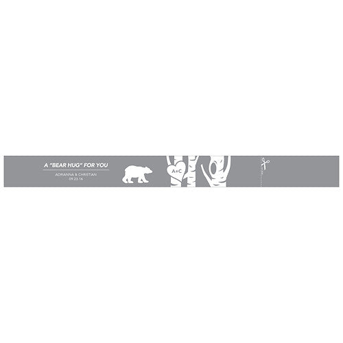 Bear Hug Salt & Pepper Shaker Paper Ribbon Wrap With Sticker Willow Green