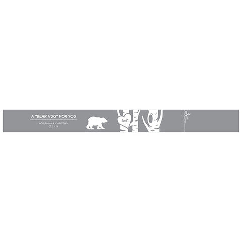 Bear Hug Salt & Pepper Shaker Paper Ribbon Wrap With Sticker Willow Green