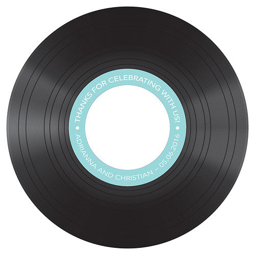 Classic Vinyl Diecut CD Label Royal Blue