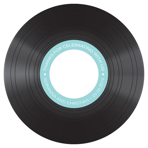 Classic Vinyl Diecut CD Label Royal Blue