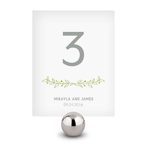 Woodland Pretty Table Numbers Numbers 1-12 Vintage Gold