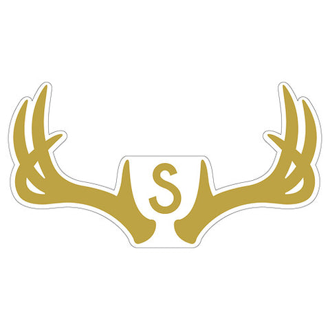 Woodland Pretty Monogram Antler Small Cling Gold