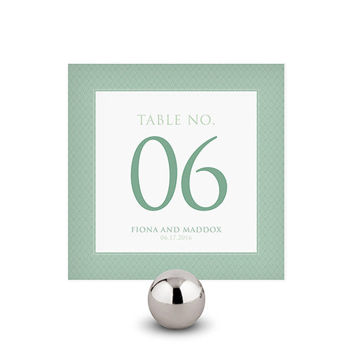 Contemporary Vintage Square Table Numbers Numbers 1-12 Daiquiri Green With Daiquiri Green Border