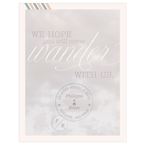 Wanderlust Save The Date Card