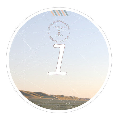 Wanderlust Round Table Numbers Numbers 1-12