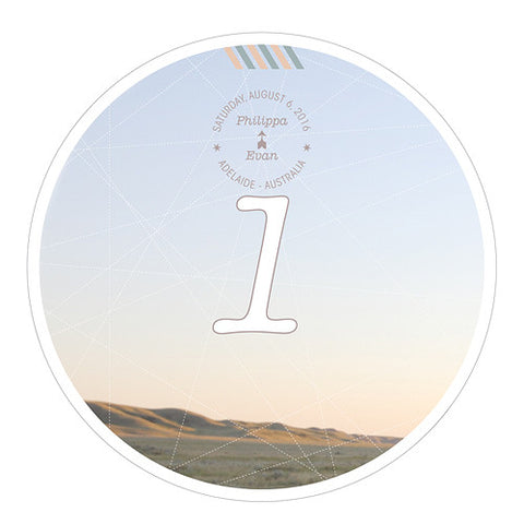 Wanderlust Round Table Numbers Numbers 1-12