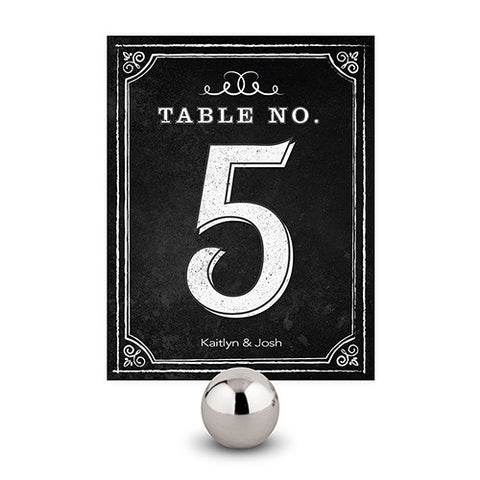 Table Numbers with Chalkboard Print Design Numbers 1-12 Lavender