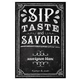 Wine Label with Chalkboard Print Design Lavender