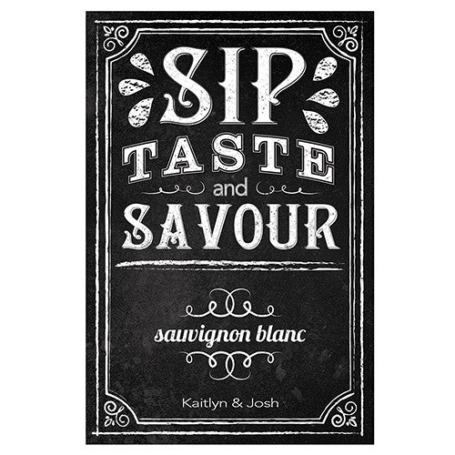Wine Label with Chalkboard Print Design Lavender
