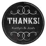 Small Sticker with Chalkboard Print Design Lavender