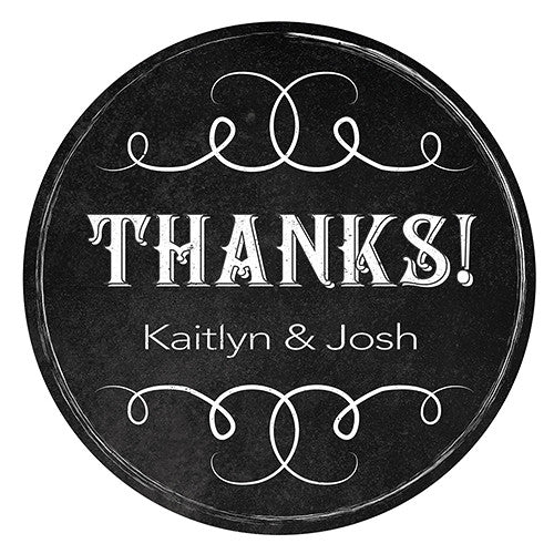Small Sticker with Chalkboard Print Design Lavender