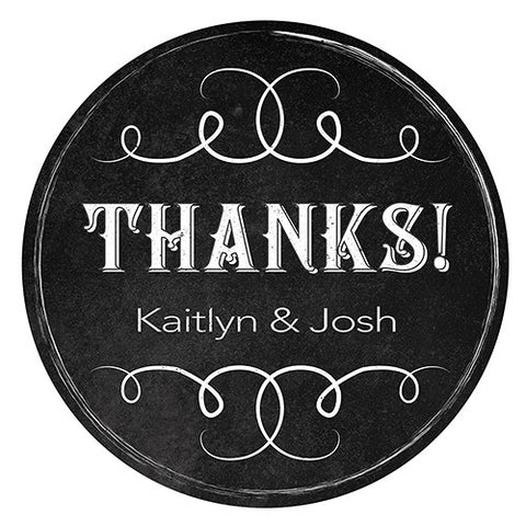 Small Sticker with Chalkboard Print Design Lavender