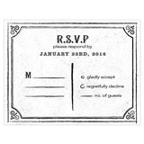 RSVP with Chalkboard Print Design Lavender