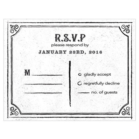 RSVP with Chalkboard Print Design Lavender