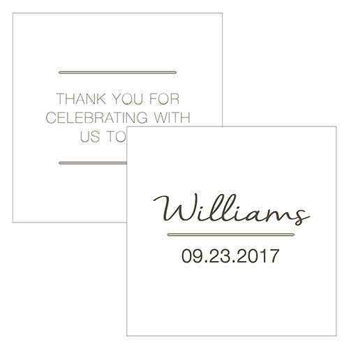 City Style Square Favor Tag Charcoal