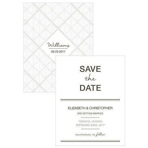 City Style Save The Date Card Charcoal