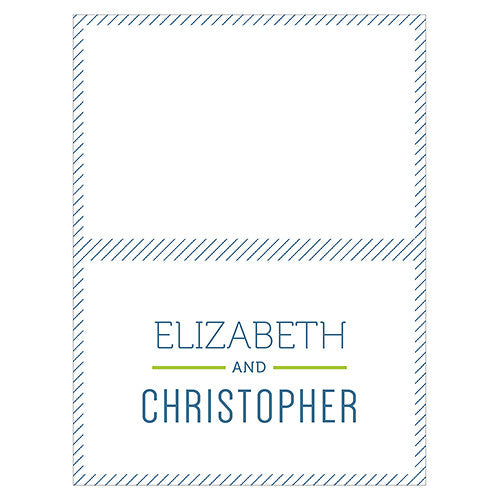 Smart Type Place Card With Fold Daiquiri Green