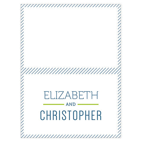 Smart Type Place Card With Fold Daiquiri Green