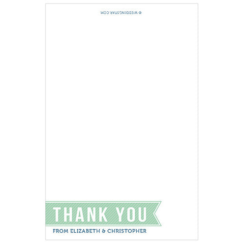 Smart Type Thank You Card With Fold Daiquiri Green