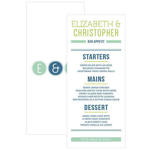 Smart Type Menu Card Daiquiri Green