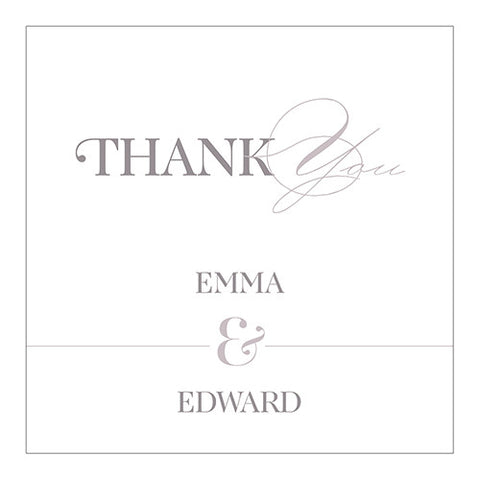 Classic Script Square Favor Tag