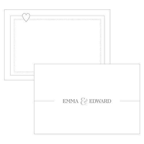 Classic Script Large Rectangular Card