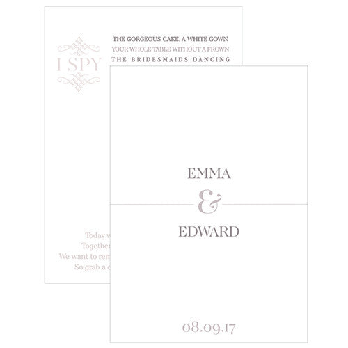 Classic Script I Spy Camera Card