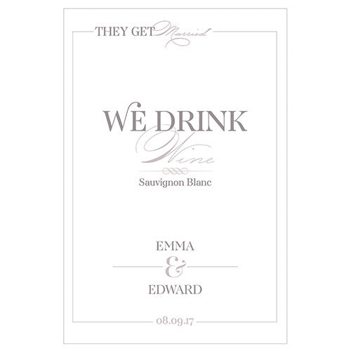 Classic Script Wine Label