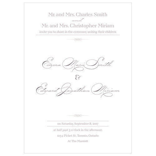 Classic Script Invitation