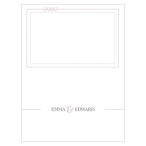Classic Script Place Card With Fold